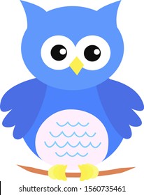 Ojo azul, ilustración, vector sobre fondo blanco.