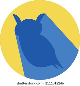 Blue owl, illustration, vector on a white background.