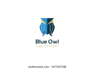 Blue owl logo concept