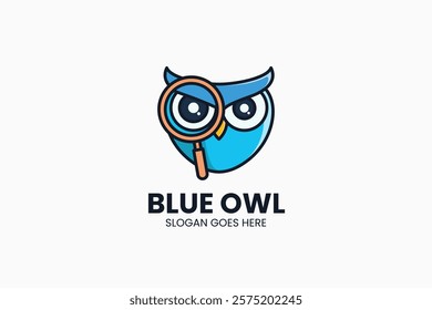 Blue Owl Logo. Vector Illustration