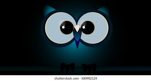 Blue Owl at Night