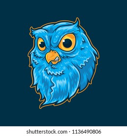 Blue Owl sport logo mascot