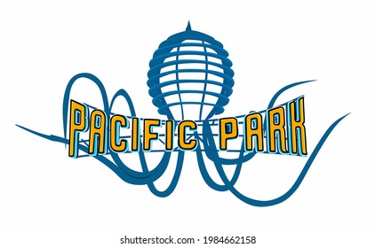 Blue Pacific Park Sign In California