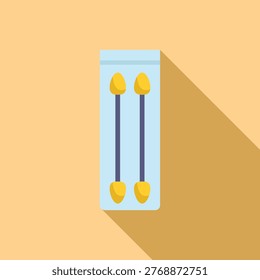 Blue pack of cotton buds for ears cleaning lying on table