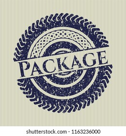 Blue Package with rubber seal texture