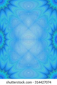Blue page border design template background