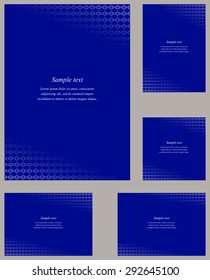 Blue page corner design template invitation, greeting, presentation, card, letter, paper, brochure, etc...