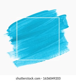 Blue paint abstract background. Brush stroke texture design poster vector. Perfect watercolor design for headline, logo and sale banner.