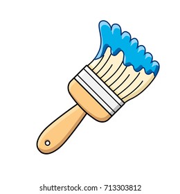 Blue Paint Brush Stock Vector (Royalty Free) 713303812 | Shutterstock