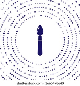 Blue Paint brush icon isolated on white background. Abstract circle random dots. Vector Illustration