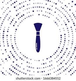 Blue Paint brush icon isolated on white background. Abstract circle random dots. Vector Illustration