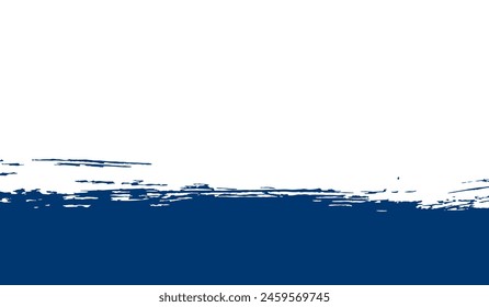 diseño de trazo de pincel de pintura azul en el área inferior