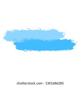 Blue paint brushstroke created in sketch drawing technique. The graphic element for design saved as a vector illustration in the EPS file format.