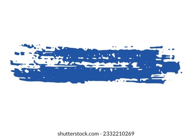 Blue Paint Brushstroke. Modern textured banner.  Brushes grunge paint stripe. Creative artistic design element. For logo banner icon Vector