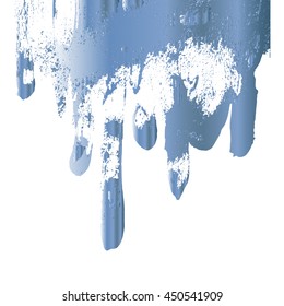 Blue paint drips. Vector design element