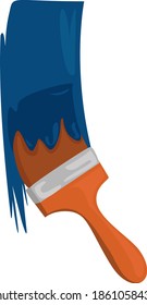Blue paint, illustration, vector on white background.