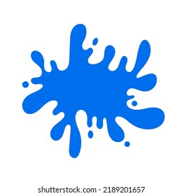 Blue Paint Spatter Icon Vector Illustration Stock Vector (Royalty Free ...