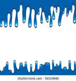 Blue paint splash isolated on white background . Space for text, or a design,vector illustration