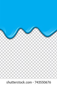 Blue paint splash with transparency background. Vector illustration.