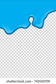 Blue paint splash with transparency background. Vector illustration.