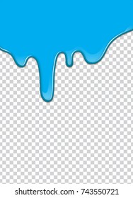 Blue paint splash with transparency background. Vector illustration.