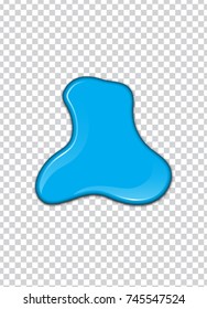 Blue paint splash with transparency background. Vector illustration.