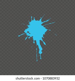 Blue paint splash. Vector.