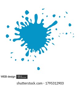 Blue paint splash. Paint splash Vector illustration