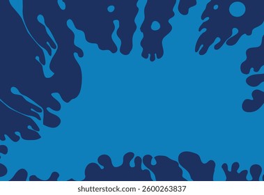 Blue paint splashes on a blue background. Vector illustration for your design