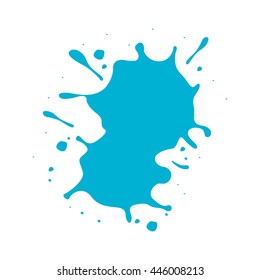 blue paint stain isolated icon design, vector illustration  graphic 