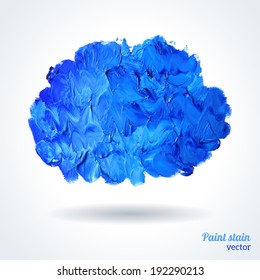 Blue paint texture. Vector illustration. Brush strokes.