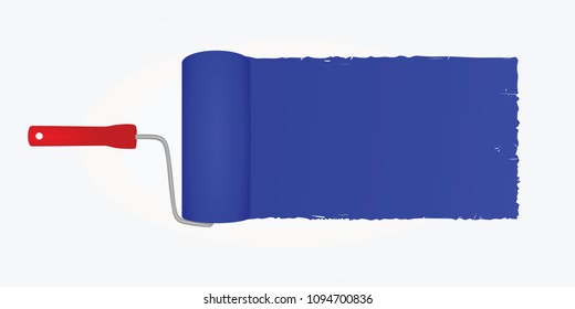 Blue paint trail. vector illustration