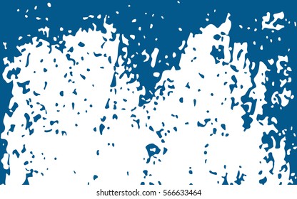 blue paint. turquoise ink dripping. grunge texture. white background. vector illustration.