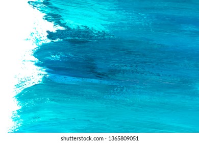 Blue paintbrush stroke textured background vector