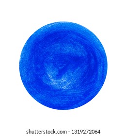Blue painted circle. Vector element for different design