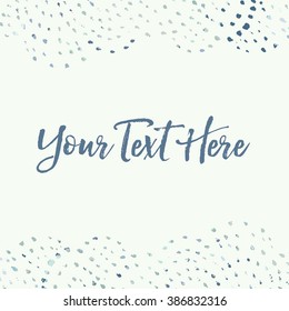 Blue Painted Vector Dot Confetti Border Frame
