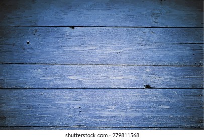blue painted wooden background, vector