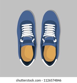 Blue pair of shoes