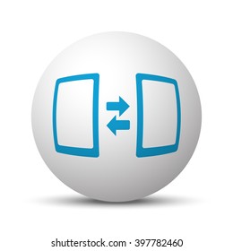Blue Pairing icon on sphere on white background