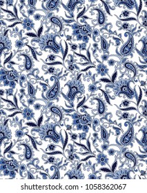 blue paisley pattern