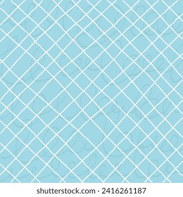 blue, pale, white, grey background with brush texture effect, weave plaid style fine broken lines. Irregular check repeat pattern. Square diagonal shape, grunge noise texture, distortion. Use for over