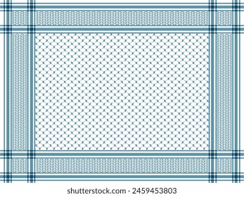 Blue Palestine keffiyeh Vektorgrafik Vorlage für Druck