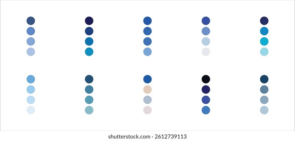 BLUE PALETTE COLOR VECTOR SET