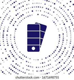 Blue Palette icon isolated on white background. Abstract circle random dots. Vector Illustration