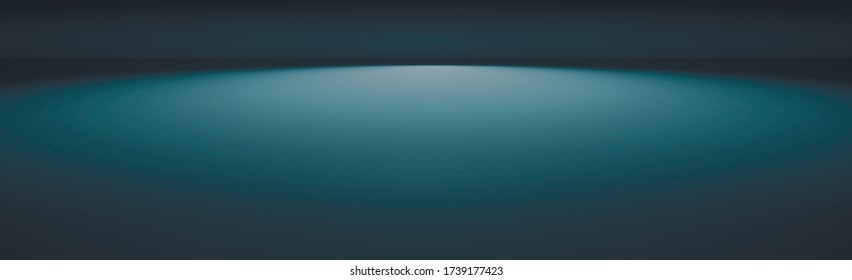 Blue panoramic studio background with white glow