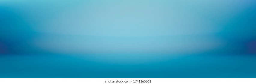 Blue panoramic studio background with white glow