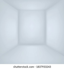 Fondo de estudio panorámico azul con brillo blanco