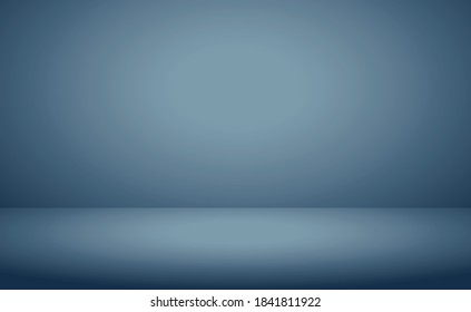 Fondo de estudio panorámico azul con brillo blanco