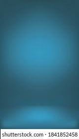 Blue panoramic studio background with white glow