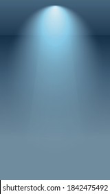 Blue panoramic studio background with white glow
